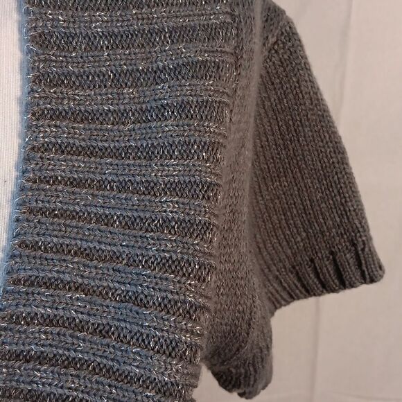 Red Paint Gray Sweater Dress - Picture 3 of 6